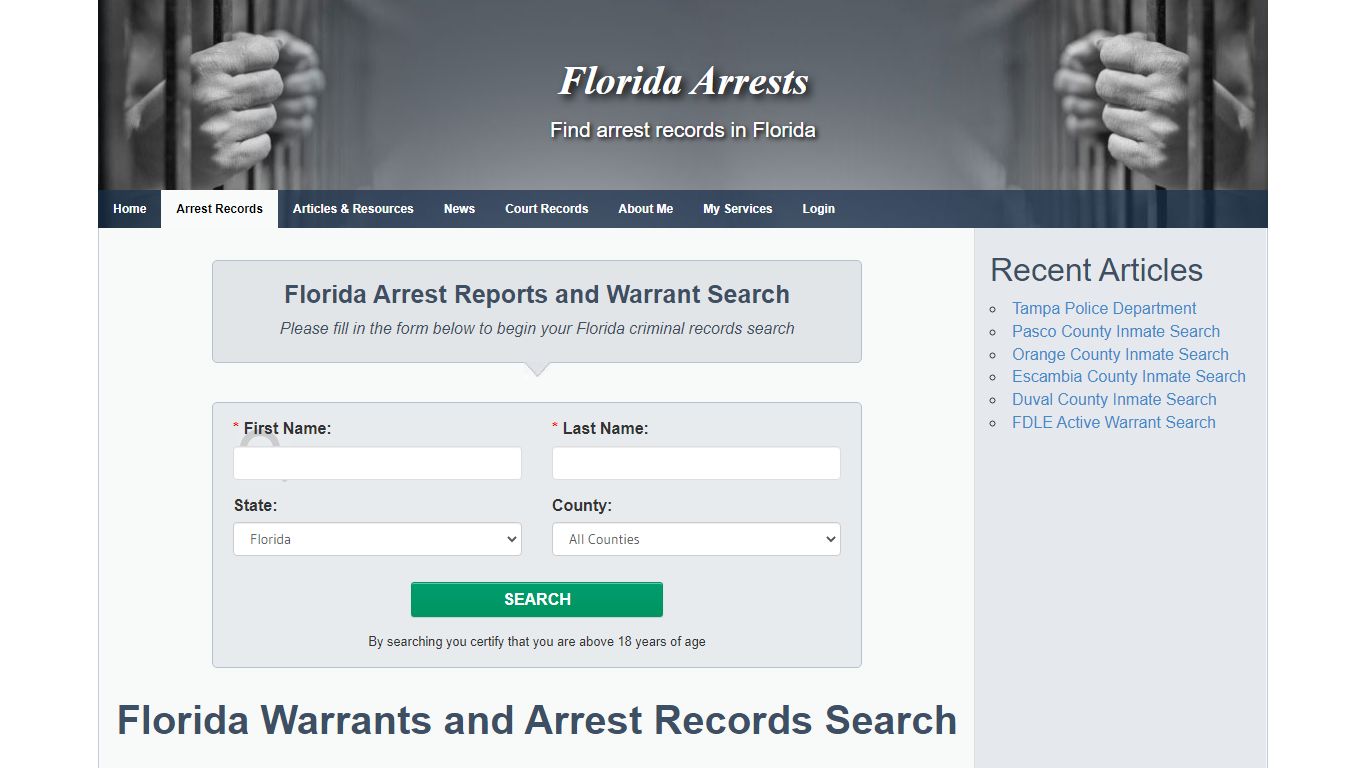 Florida Warrants and Arrest Records Search - Florida Arrests